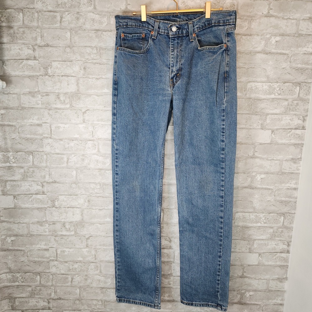 Levi's Jeans 514 Straight Leg Medium Wash Blue Denim Casual Men's 34x34
